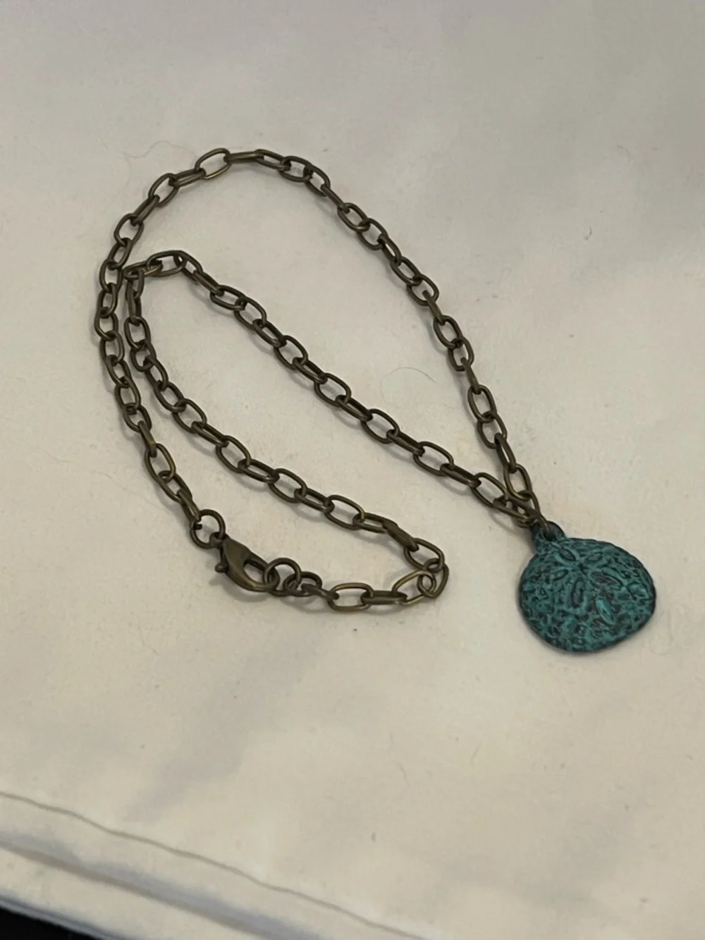 Patina Sand Dollar Pendant Necklace - Picture 4 of 4